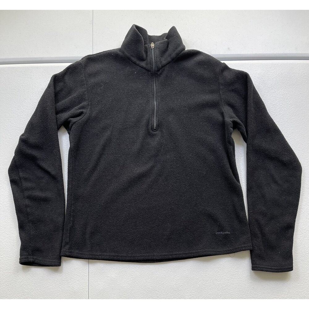 Vintage Patagonia Capilene Fleece Women’s XS Black Outdoor 1/4 Zip Jacket Hiking